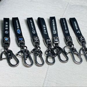 Leather Car logo Keychain all brand in stock. Each keychain. $20